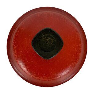 Vintage Club Aluminum Red Saucepan Lid 6 inch Cast Aluminum Heat Resistant Knob